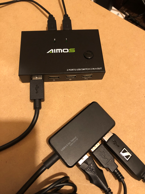 AIMOS USB切替器でWEBカメラやヘッドセットを切り替え | Speed Demon